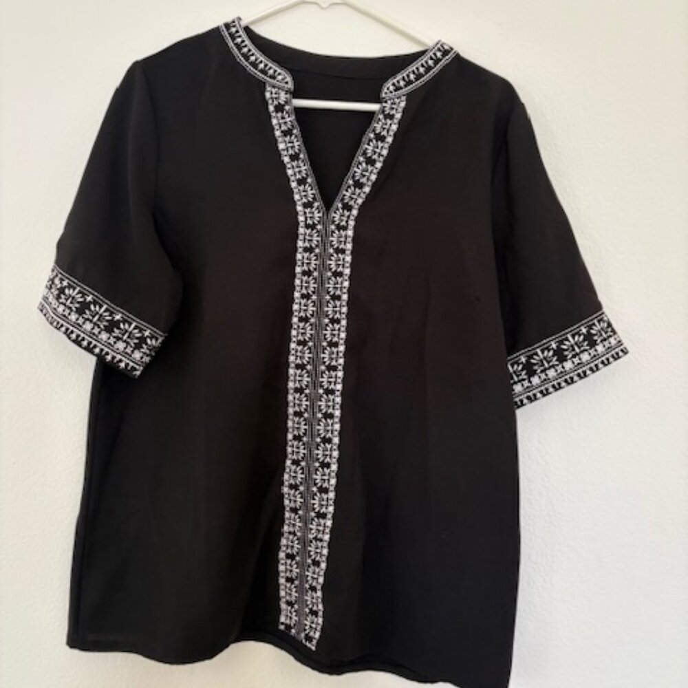 Comfy Black Blouse, Size M